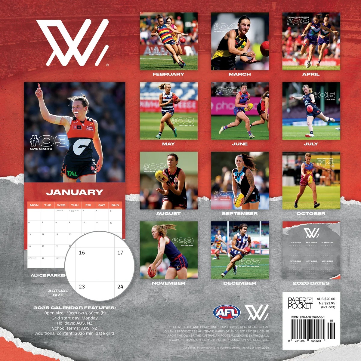 2025 AFL Calendar AFLW