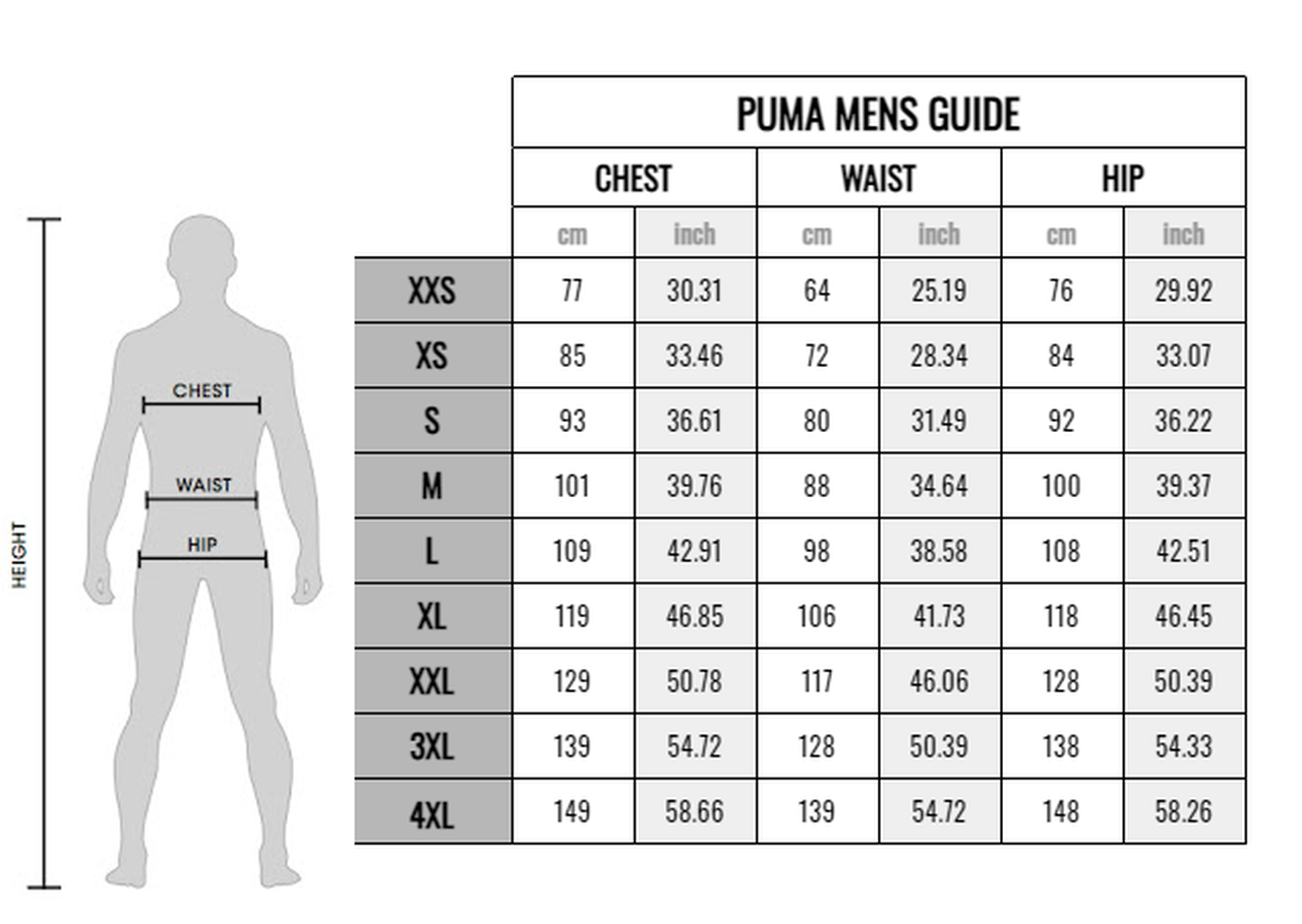 Puma xl size chart deals