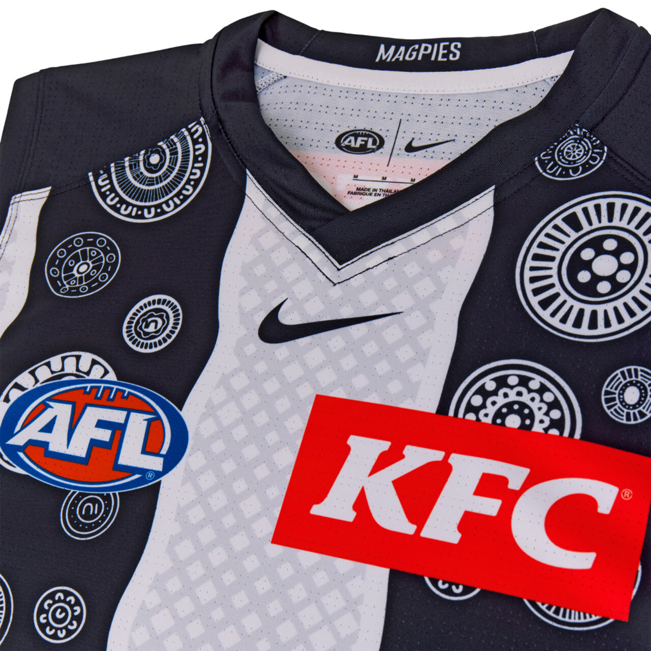 Collingwood Magpies AFL NIKE Mens Dreamtime Indigenous Guernsey Black/ White