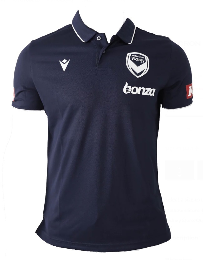 Melbourne Victory 23/24 Macron Mens Player Travel Polo