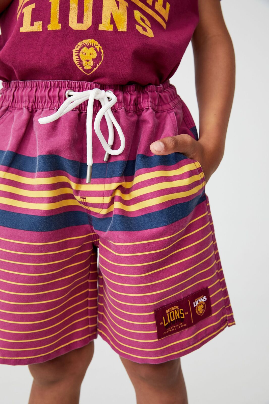 Brisbane Lions AFL COTTON ON Mens Board Shorts Cotton ON