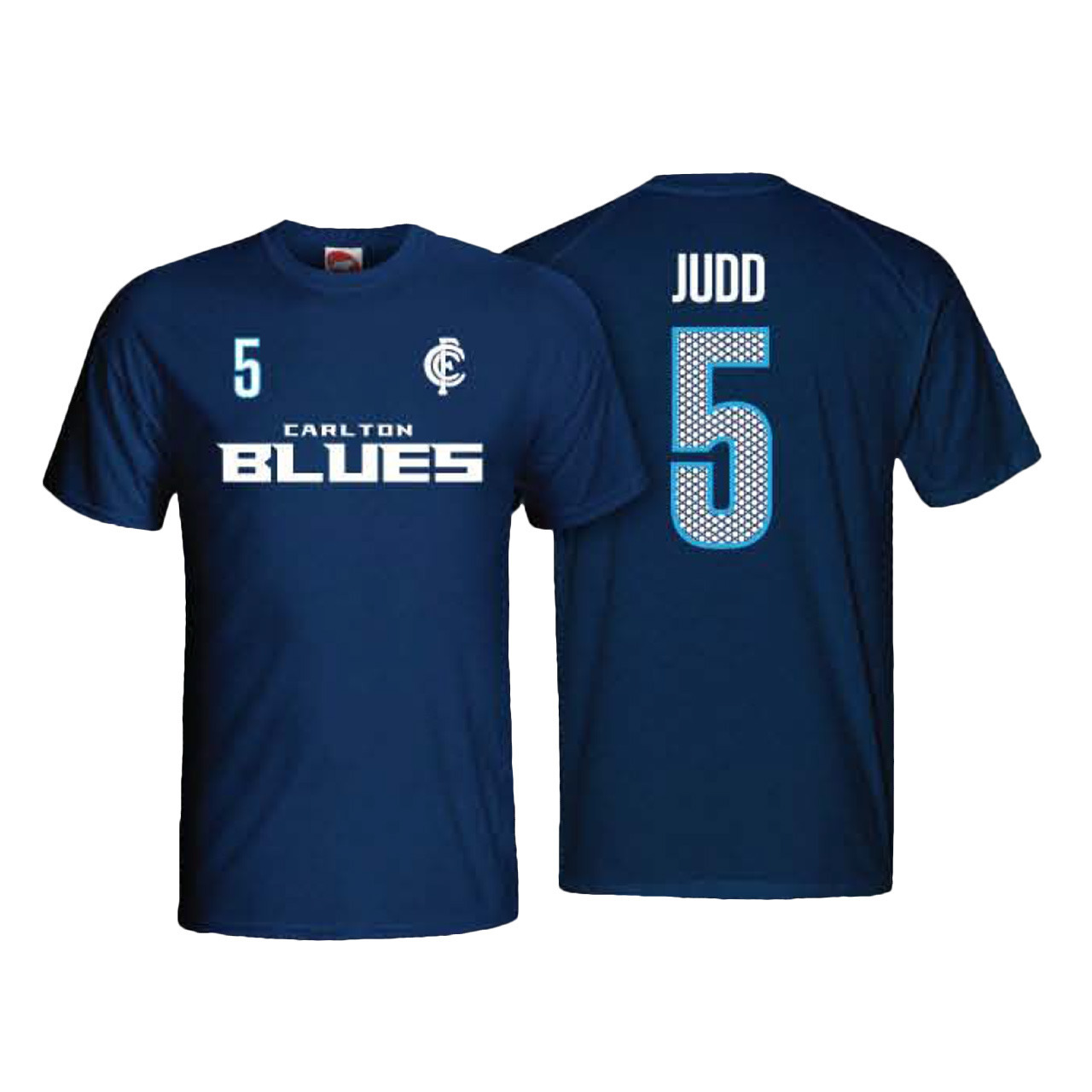 Carlton Blues Mens Number Player Tee Shirt