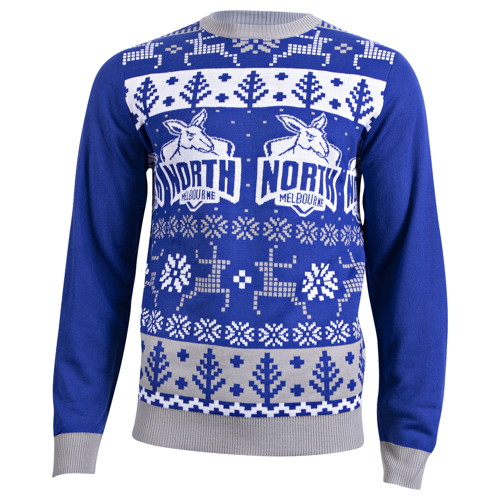 Mens Ugly Christmas Sweater North Melbourne Kangaroos Afl Mens Ugly Christmas Sweater North Melbourne Kangaroos Afl