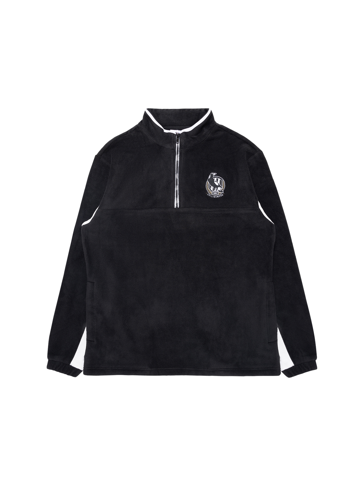 Collingwood Magpies AFL Mens 1/4 Zip Team Polar Fleece - NAR