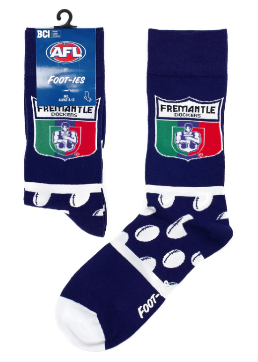 Fremantle Dockers AFL Heritage Pattern Sock - Mens Size 8-13