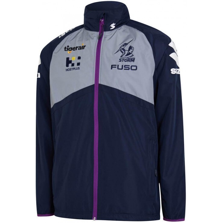 Melbourne Storm 2021 NRL Mens Lightweight Training Rain Jacket S-4XL 