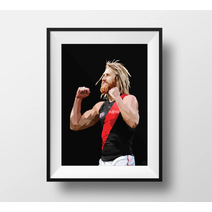 Essendon DG Designs Heppell A4 Frameless Original | Black