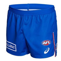 Western Bulldogs ASICS AFL Mens Replica Home Shorts | Blue