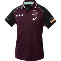 Brisbane Broncos 2025 NRL ASICS Mens Training Polo 