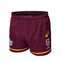 Brisbane Broncos 2025 NRL ASICS Mens Home Shorts