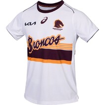 Brisbane Broncos 2025 NRL ASICS Mens Run Out Tee 