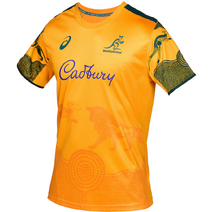 Wallabies 2025 Asics Mens Match Day Warm Up Tee