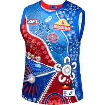 Western Bulldogs AFL 2025 Asisc Mens FN Indigenous Guernsey | Blue