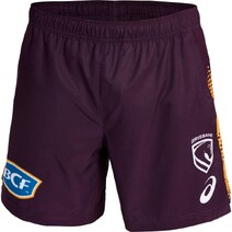 Brisbane Broncos 2026 NRL ASICS Mens Training Shorts | Maroon