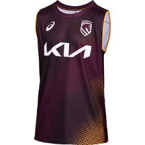 Brisbane Broncos 2026 NRL ASICS Mens Training Singlet | Maroon