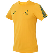Wallabies ASICS Mens Training Tee | GOLD