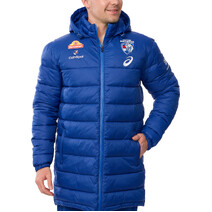 Western Bulldogs 2025 AFL ASICS Adults Sideline Puffer Jacket | Blue
