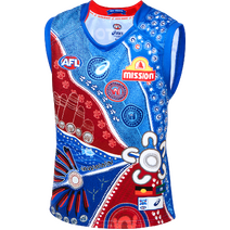 Western Bulldogs AFL 2025 Asisc Youth FN Indigenous Guernsey | Blue