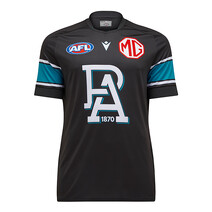 Port Adelaide Power 2025 AFL MACRON Mens Run Out Tee