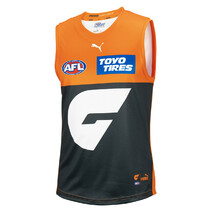 GWS Giants AFL PUMA Mens Home Guernsey | Orange-Grey