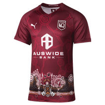 QLD Maroons SOO Puma Mens Indigenous Jersey | Beetroot