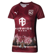 QLD Maroons SOO PUMA Womens Indigenous Training Jersey | Beetroot