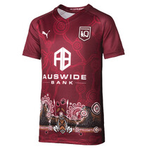 QLD Maroons SOO PUMA Youth Indigenous Training Jersey | Beetroot
