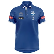 North Melbourne Kangaroos AFL 2026 Mens Media Polo | Blue