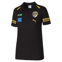Richmond Tigers PUMA AFL Mens Team Polo | Black/ Yellow
