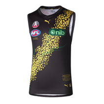 Richmond Tigers PUMA AFL Mens ANZAC Guernsey | Black / Yellow