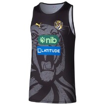 Richmond Tigers 2025 AFL PUMA Mens Training Singlet | Black
