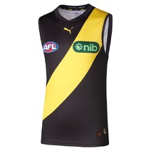 Richmond Tigers 2025 AFL PUMA Mens Home Guernsey | Black/ Yellow