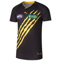 Richmond Tigers 2025 AFL PUMA Mens Warm Up Top | Black