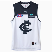 Carlton Blues 2025 AFL PUMA Mens Clash Guernsey | White