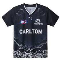 Carlton Blues 2025 AFL PUMA Mens Warm Up Top | Navy