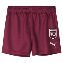  Queensland Maroon 2025 PUMA SOO Youth Replica Home Short | Burgundy