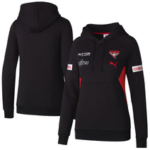 Essendon Bombers 2025 AFL PUMA Womens Team Hoodie | Black