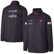 Essendon Bombers AFL 2025 PUMA Mens Rain Jacket | Black