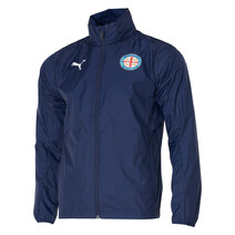Melbourne City FC PUMA ALeague Rain Jacket Peacoat-White Mens
