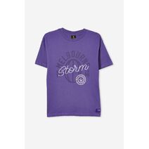 Melbourne Storm NRL COTTON ON Womens Embroidered Script Tee [Size: L]