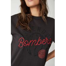 Essendon Bombers AFL COTTON ON Womens Embroidered Script Tee