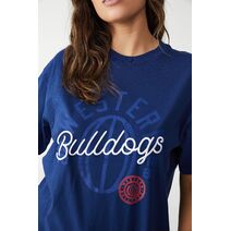 Western Bulldogs AFL COTTON ON Womens Embroidered Script Tee