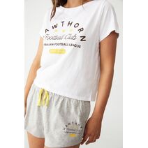 Richmond Tigers AFL COTTON-ON Womens SS Tee/Short PJ Set