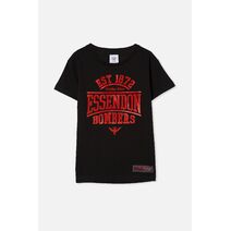 Essendon Bombers AFL COTTON ON Youth Distressed Flocked Tee