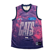Geelong Cats AFL COTTON-ON Adults Training Guernsey | Pink/Purple