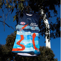 Geelong Cats 2025 AFL COTTON-ON Youth Indigenous Guernsey | NAVY/ WHITE