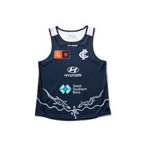 AFLW S10 TRAINING TANK - WOMENS/CARLTON