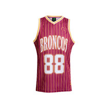 Brisbane Broncos NRL Bleacher Athletic Mens Basketball Singlet | Maroon