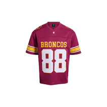Brisbane Broncos NRL Bleacher Athletic Adults Mesh Grid Iron Jersey | Maroon