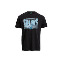 Cronulla Sharks NRL Bleacher Athletic Mens Stamp Tee | Black